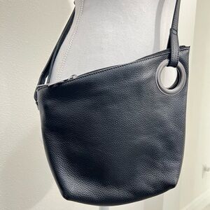 Sarah Pacini mixed media crossbody bag, includes dust cover.